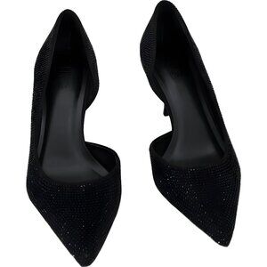 INC Intl Concepts Gazala Black Embellished Pumps Sparkly Dress Heels US 9M